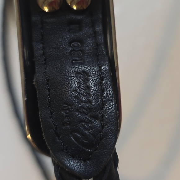 Lady Captiva Womens Black braided leather belt Silver Buckle Mod edgy Sz.M - Picture 4 of 4